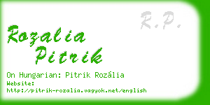 rozalia pitrik business card